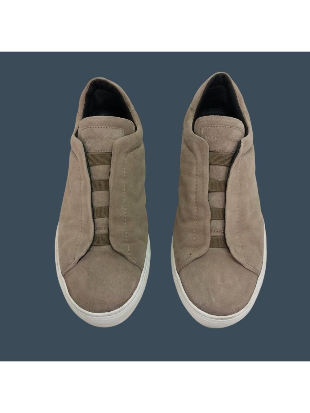 To Boot New York Men's 11.5 Taupe Suede Slip-On Sneakers  (Adam Derrick line)
